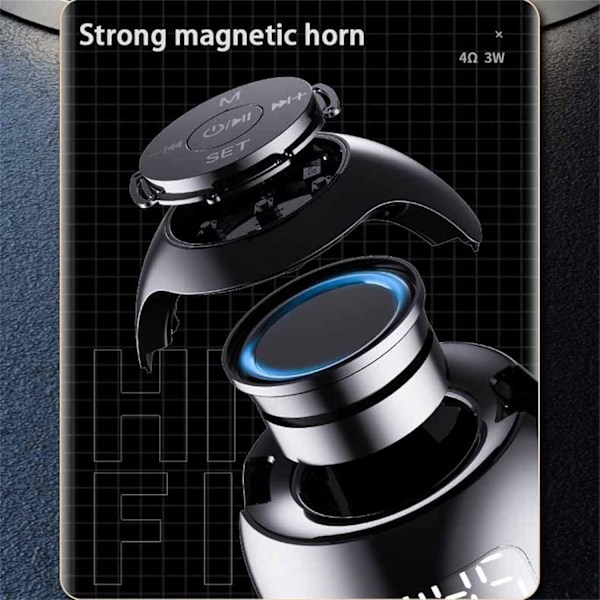 Digitaalinen herätyskello makuuhuoneeseen, herätyskello lapsille, häikäisevä kaiutin, herätyskello, USB-portti, Bluetoothilla, pieni yövalo