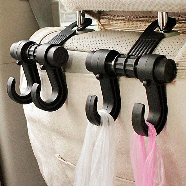 Auto Car Back Seat Headrest Hanger Holder Hooks Clips For Bag Purse Grocery（onesize）