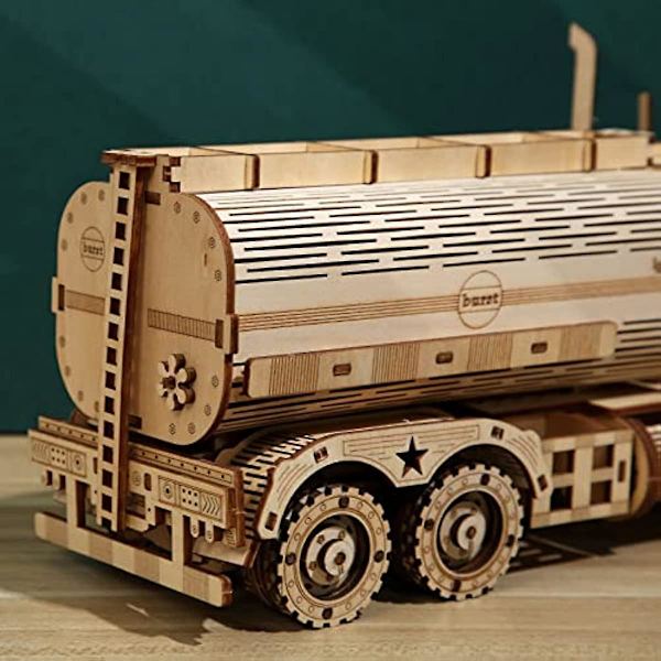 Cuteefun 3d träpussel tankbil mekanisk modellsats för vuxna att bygga mekanisk träkonstruktionsset Set till födelsedag Fars dag