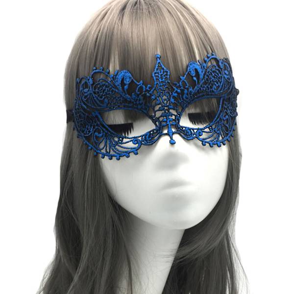 Sinknap 1 Pari Sparkling Lace Masquerade Eye Cover Naisten Venetsialainen Lace Eye Cover Juhlajuhlapallo pukutarvikkeet (musta, 4)