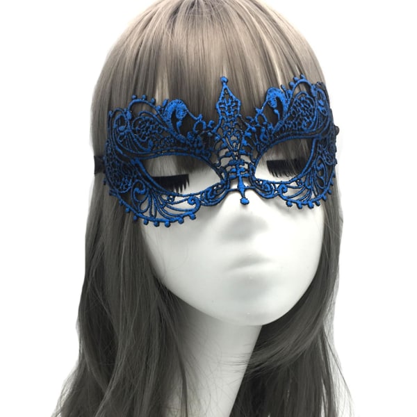 Sinknap 1 Pari Sparkling Lace Masquerade Eye Cover Naisten Venetsialainen Lace Eye Cover Juhlajuhlapallo pukutarvikkeet (musta，6)