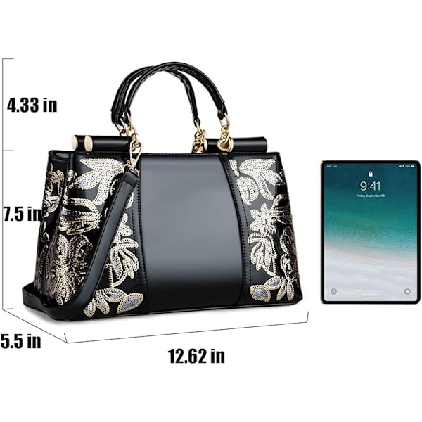 Handväskor för kvinnor Patentläder Designer Handväska Lämplig för Shopping Fest Dagligt Bruk (Off-white)