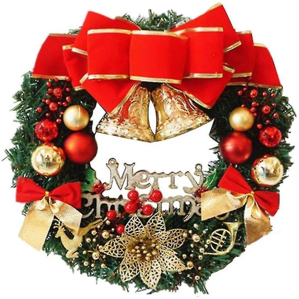 30cm konstgjord julkrans med dekorationer