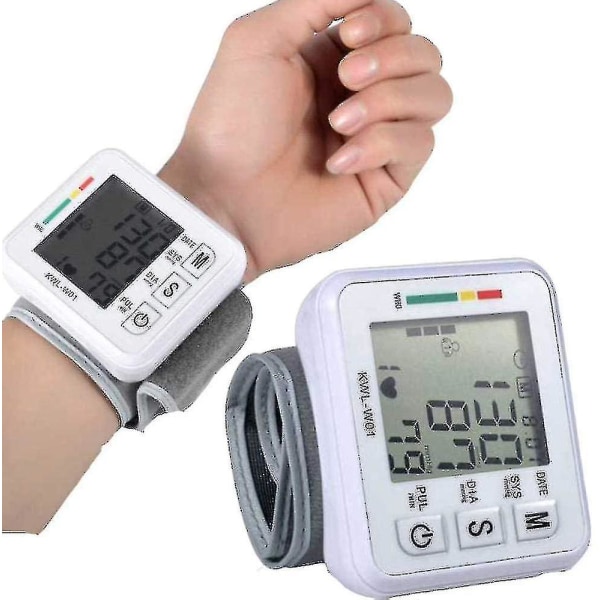 Blodtryksmåler, med justerbart armbånd og lcd-skærm Nyt til 2024-cd