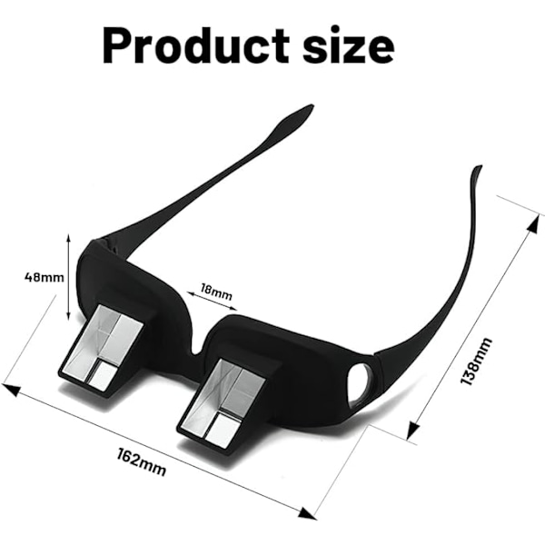 Lukiprisma-lasit, HD-vaakalasit, taittolasit, makuuasennossa lukemiseen ja TV:n katseluun, sopivat silmälasien ja lukulasien käyttäjille