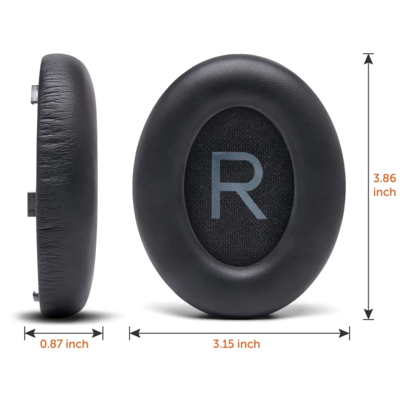 Bose 700 brusreducerande hörlurar Ersättande öronkuddar Mjukt syntetiskt läder Lyxigt Memory Foam Svart