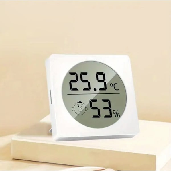 Digitalt hygrometer indendørs termometer, fugtighedsmåler, mini fugtighedsmåler, stue termometer med temperatur og fugtighed