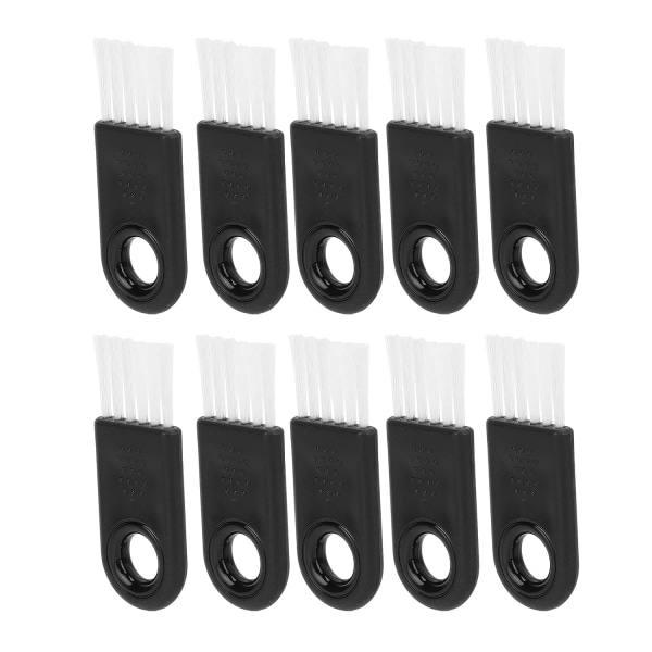 10 st svart kompakt rengöringsborste för rakhyvel med PP-handtag Multifunktionell ersättningsrengöringsborste för rakhyvel Raktillbehör