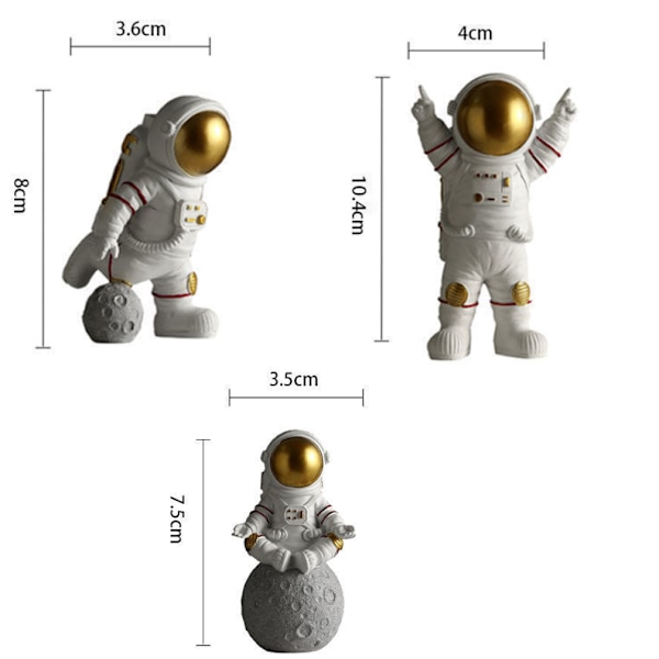 Rumudforsker Astronaut Model Legetøj: Unik Bil Dekoration & Hjem Ornament - Perfekt Fødselsdagsgave!