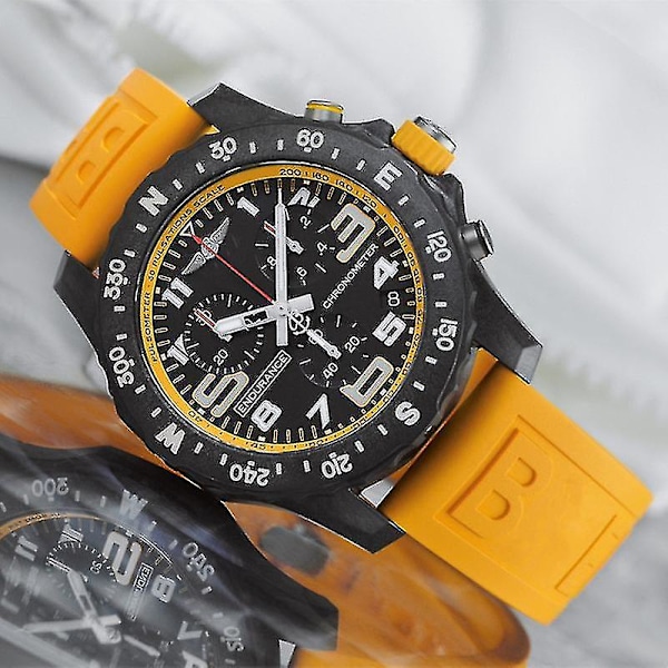 Chronograph Watch For Men Luxury Quartz High-end Sports Multi-function Seks-pins profesjonelle herreklokker