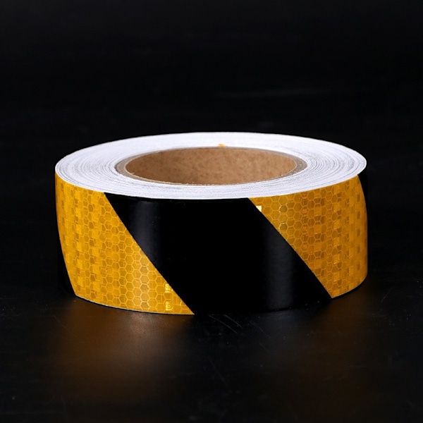 25m X 5cm Sikkerhetsvarselstape Refleksteip Selvklebende Tape Refleksstripe Trafikk Refleks（4）
