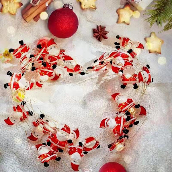 Julbelysning med tomte, juldekoration