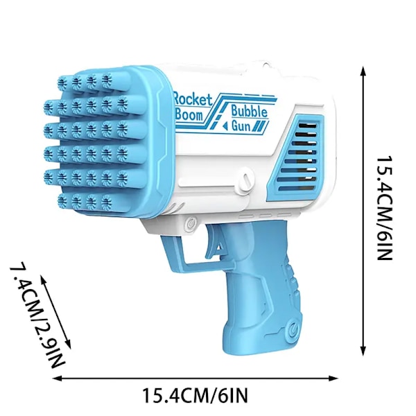 Elektrisk bubbelpistol, 32-håls bubbelmaskin, barnkalaspresenter, utomhusleksaker!