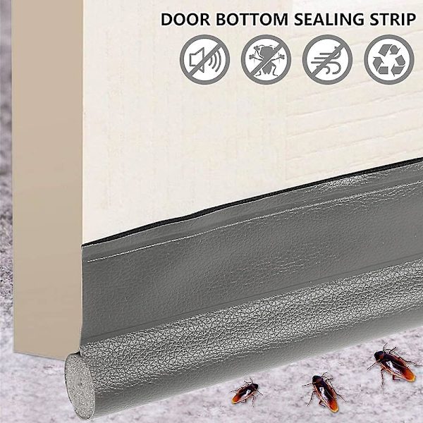 Caulk Dörrbotten, Anti-kall ensidig dörrbotten med självhäftande tätning, Mjuk