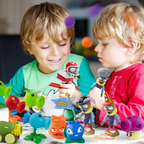 Plants vs Zombies Leksaker 12 st vs PVZ Actionfigurer Set Spel Perfekt Födelsedag Jul för Pojkar och Flickor - med Slagfält Karta