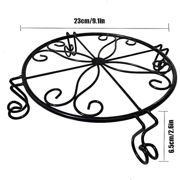 Metallblomsterställ, 9,1 x 2,6 tum blomsterpall, växtställ, dekorativ blomkrukahållare, för inomhus/utomhus trädgård, kontor, vardagsrum, balkong