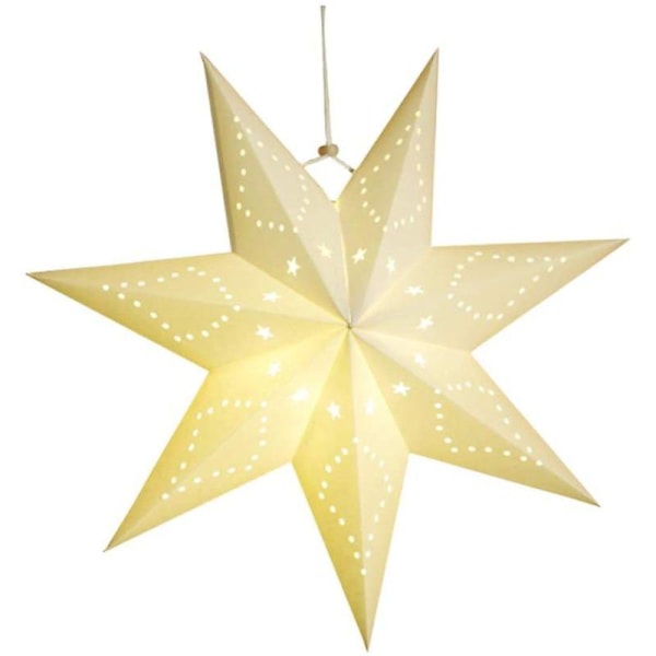 45cm Pappersstjärna Lampa Papper Julstjärnor Med Belysning 3d Glödande Stjärna Fönsterdekoration Stjärna Jul Upplyst Julgran Topp till jul