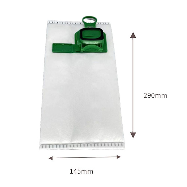 12 stk støvpose for Vorwerk Vk140 Vk150 Robotstøvsuger 140/150 reservedeler Ac（Hvit Grønn）