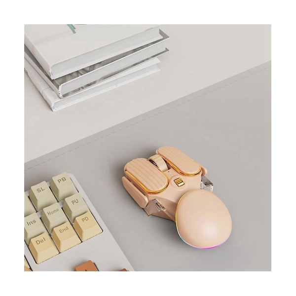 Bluetooth 2.4g trådløs mus oppladbar Type-c Dual Mode Silent Mice Usb optisk spillmus for datamaskin, b（svart）