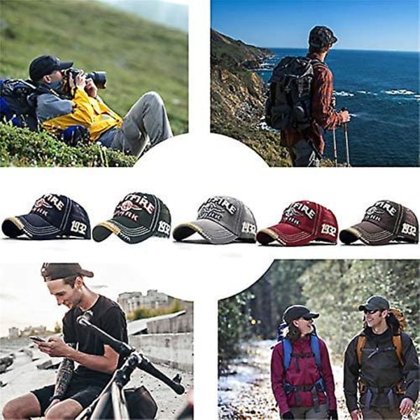 Grå retro baseballcaps Unisex justerbar metallspenne caps Klassisk lastebillue for sport hipp pop golfreiser - caps herre damer