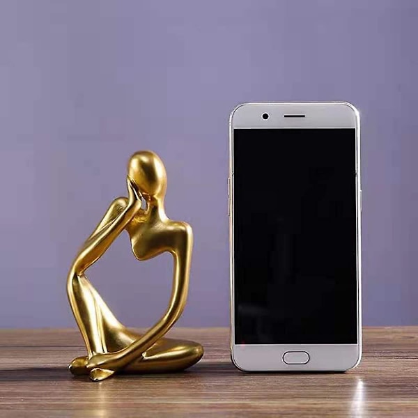 Modern Thinker Resin Statue, Xixiran 2 stykker Abstrakt Tænker Statue, Resin