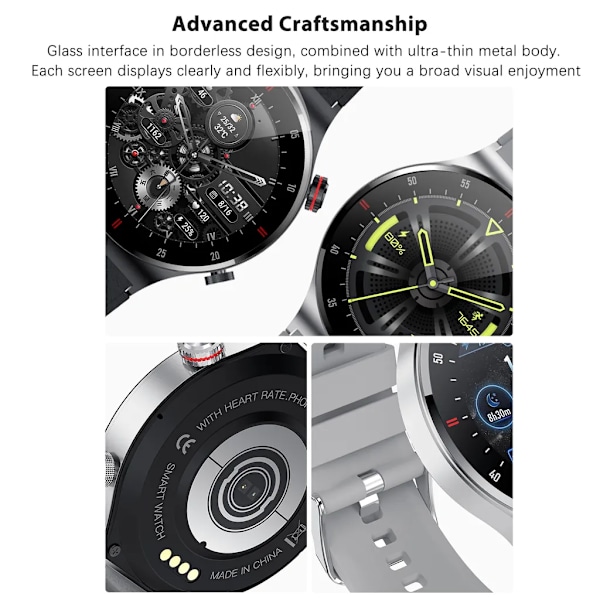 Smartklokke IP67 vanntett sportsklokke BT5.1 Smart Watch Fitness Tracker Multifunksjonell klokke Kompatibel med Android5.0/iOS10.0