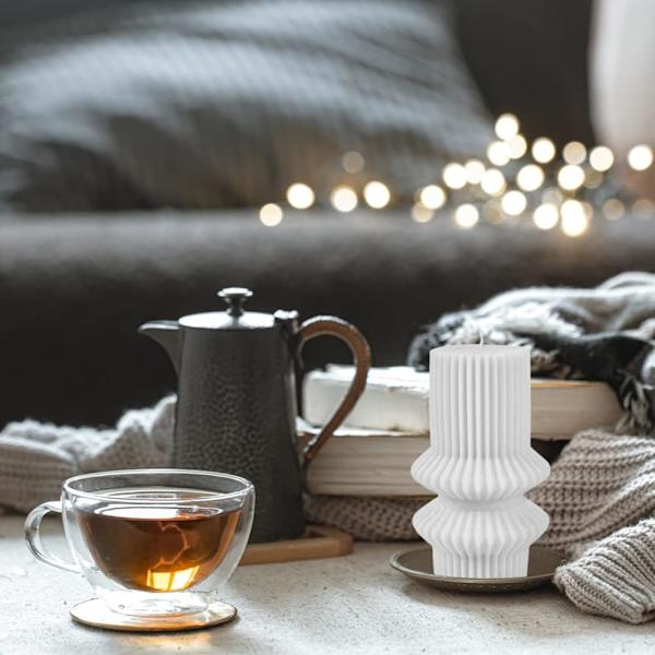 Kynttilämuotti valamiseen, silikonimuotti kynttilänjalka, sylinterin muotoinen silikonikynttilämuotti, tee omat kynttilät, aloittelijat, DIY-silikonimuotti