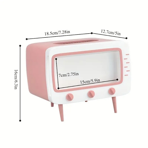 TV-formet servietbeholder, multifunktionel serviet mobiltelefonholder, plastik bordservietdispenser, boligindretning