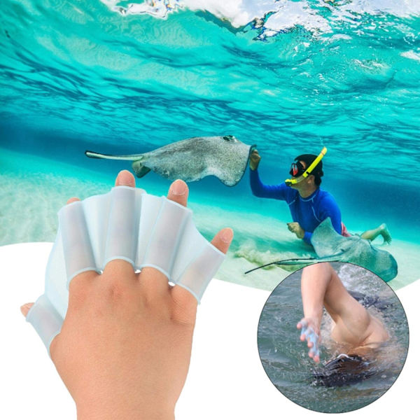 Simhandskar, simträning surfing dykning vattensporter (M)