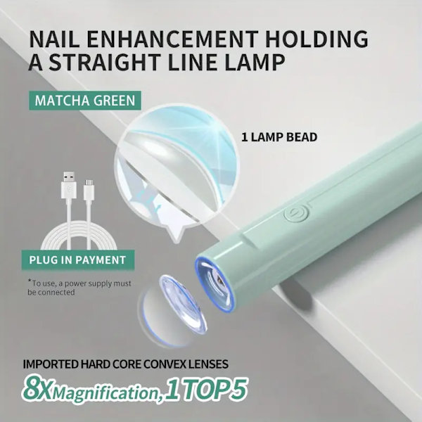 Handhållen UV-lampa för nagelkonst för gelnaglar, Mini-nagellampa, Bärbar LED-nagellampa, USB-nagelblåsare för snabbhärdande manikyrpedikyrverktyg
