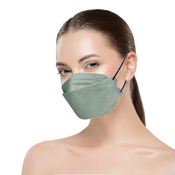 50 st Kn95 Ansiktsmasker Fiskmask Vuxen Morandi Ffp2 Mask 4-lagers skyddsmasker Kf94 Masker（Orange）