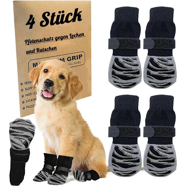4-pack halkfria strumpor för hundar, hundstrumpor, hundskor vinter, hundskor tasskydd, XL