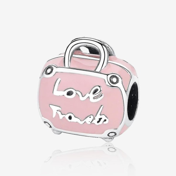 925 Sterling Silver Charms Pärlor Kamera Resväska Bil Flygplan Rose Gold Charm Passar Pandora Armband Gör-det-själv smycken Kvinnor 5