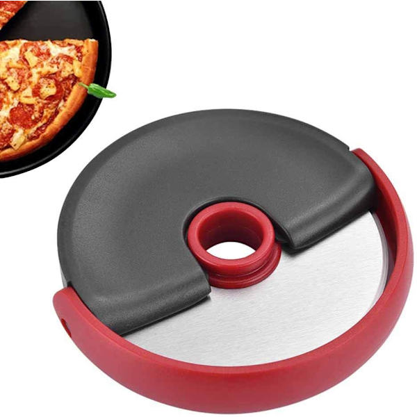 Pizzaskivare, Rostfritt Stål Pizzaskivare, Professionell Pizzaskivare, Multifunktionell Pizzaskivare, med Skyddande Överdrag, för Pizza, Pasta, Bröd