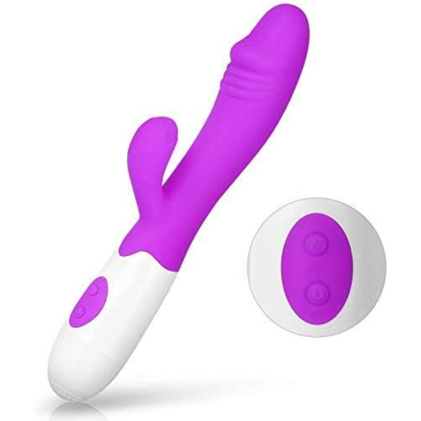 Värähtelevä Dildo Naisille, Aikuisten Seksilelu, G-Pisteen Värähtelevä Kliitori Stimulaattori, Värähtelevä Sauva Hänen Ilokseen, 10 Tilaa (Violetti)