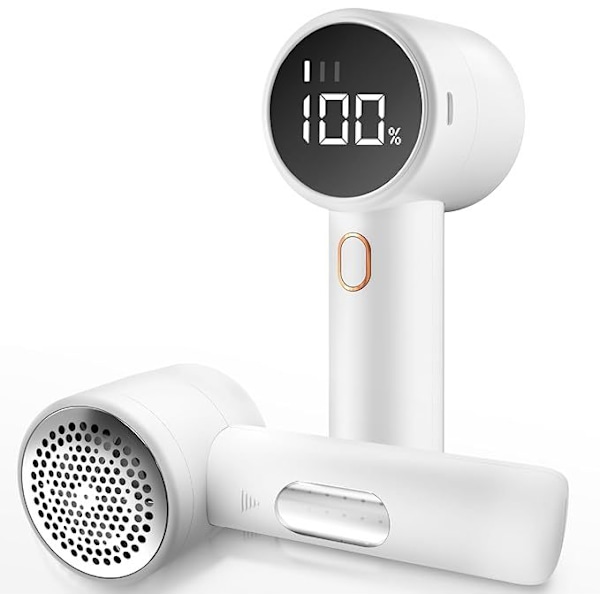 Stoffbarberer, elektrisk lofjerner, oppladbar lofjerner, genserdefuzzer for å fjerne nupper, batteridrevet, 3-trinns med LED-skjerm