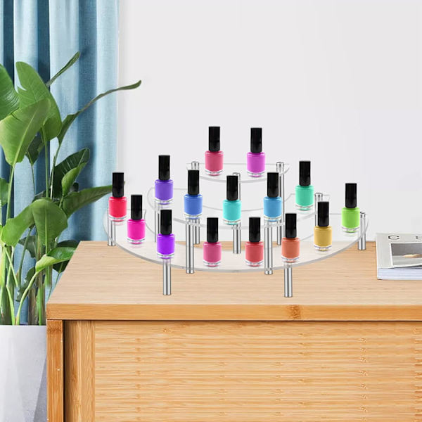 Kageholder Cupcake Kageholder Tre Lags Akryl Display Stativ Halvmåneformet Smykke Display Riser Bryllupsfest Dekoration Figur Smykker