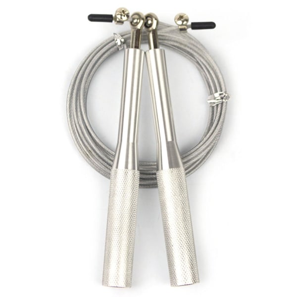 Professionellt hopprep Speed ​​Ping Rope Justerbart för fitness och träning-3 (Silver)