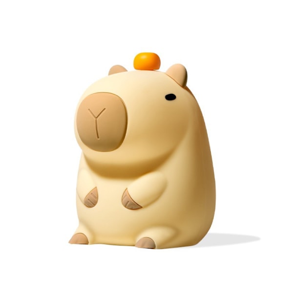Capybara natlampe, nyhedstegning Capybara form lampe blød silikone med genopladelig og berøringskontrol, afslappende sjov Capybara ting unikke gaver