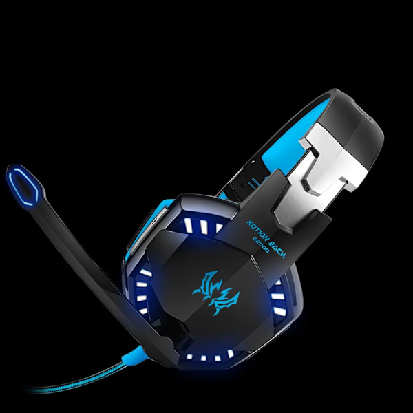 Hver G2000 3,5 mm Gaming Headset Støjreduktion til PC Bærbar Smartphone