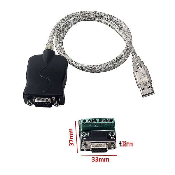 Usb 2.0 til Rs485 -485 Rs422 -422 Db9 Seriell Port Enhetskonverter Adapterkabel, Pl2303（Fotofarge）