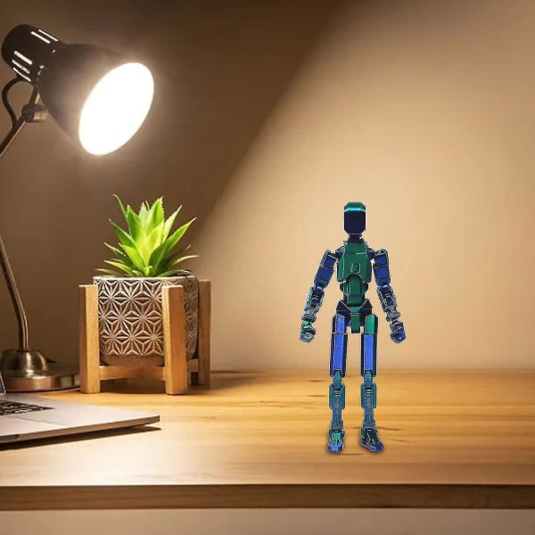 T13 Action Figuuri, Titan 13 Action Figure 3D Titans Figuuri, 3D Printed Toimintafiguuri Nova 13 Action Figuuri, Multi-Articular Action Figuurit (Sininen vihreä)