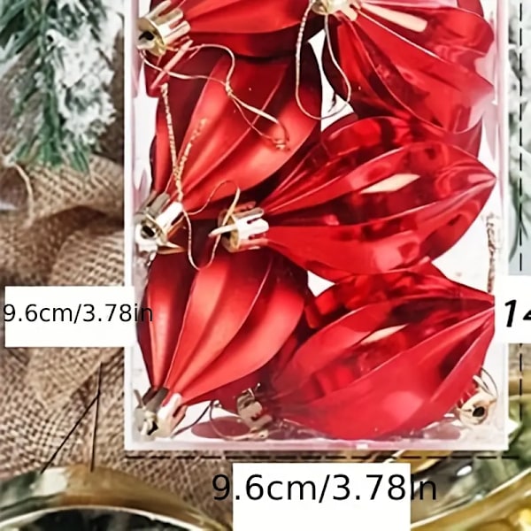 Julepynt, elektrobelagt plastik, specielt formet carambola juletræ, hængende pynt, juletræspynt layout