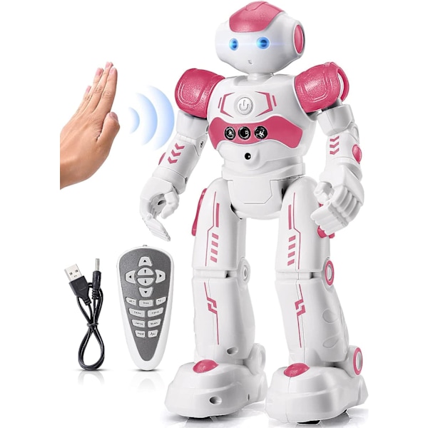 RC Robotleksaker för barn, gest- och avkänningsprogrammerbar fjärrkontroll Smart Robot för ålder 3 4 5 6 7 8 år gamla pojkar flickor födelsedagspresent