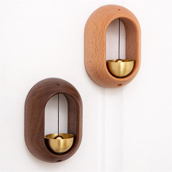 Japansk stil Wind Chime Dörrklocka Sug Dörrtyp Kopparklocka Pendel Ingångspåminnelse Magnetisk Su