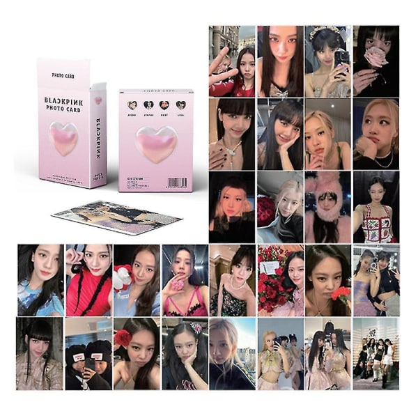 50 stk/eske Svartrosa fotokort Toy Fun Lomo-kort Kpop-postkort Serie Kort Leketøy Blink-gave Lisa Jennie Rose Jisoo（3）