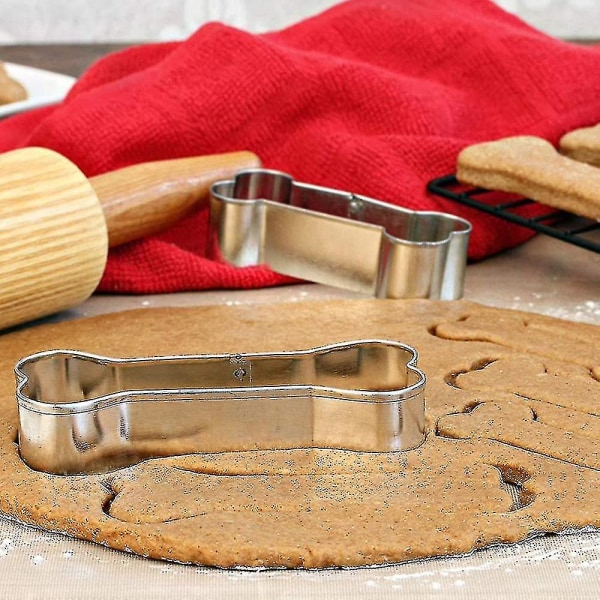 Dog Bone Cookie Cutter Set, rustfritt stål, 3-delt Xxf