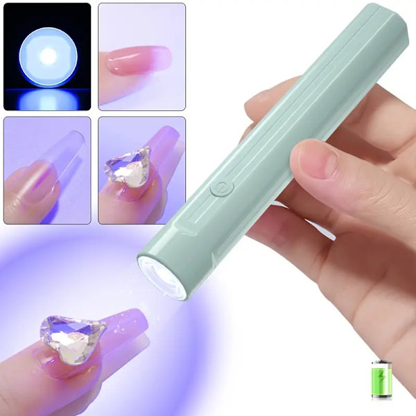 Handhållen UV-lampa för nagelkonst för gelnaglar, Mini-nagellampa, Bärbar LED-nagellampa, USB-nagelblåsare för snabbhärdande manikyrpedikyrverktyg