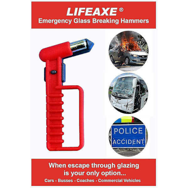 Heavy Duty Emergency Hammer For Windows - Buss/buss/lastbil/bil Nödflykt från Windows - Break Gl