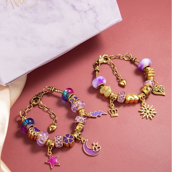 DIY Smyckeset för Barn: Armbandspresentset för Flickor med Utsökt Presentask